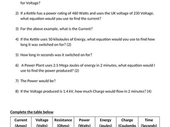 Electric Equation Rearranging