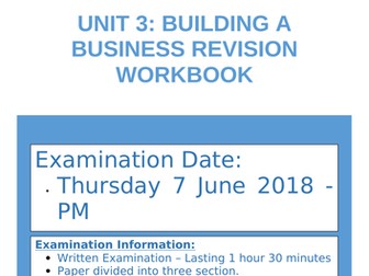 Unit 3 - Introduction to small business Revision Booklet
