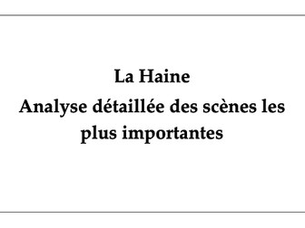 La Haine - detailed analysis of the main scenes