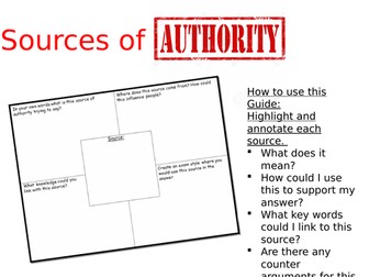eduqas route B source of authority booklet