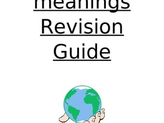 Eduqas origins and meanings revision guide suitable for route B