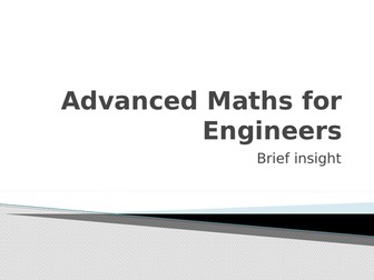 Advanced maths for engineers
