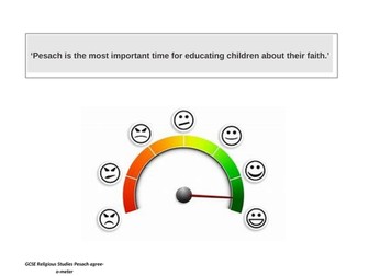 GCSE Pesach (Passover) resource to support evaluation skills