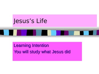 Jesus the great Miracle Worker and Story Teller.