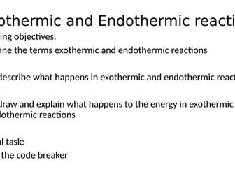 Exothermic and Endothermic reactions