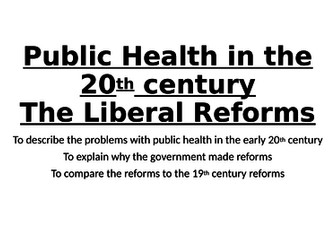 The Liberal Public Health Reforms