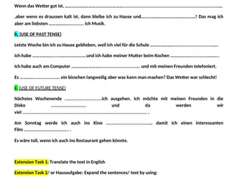 FREIZEIT - SCAFFOLDING TECHNIQUE FOR WRITING