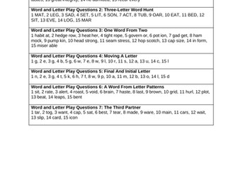 Verbal Reasoning Worksheets