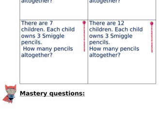 3 times tables - multiplication - bar modelling