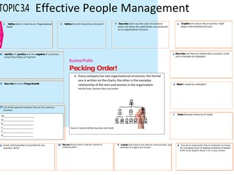 GCSE Edexcel Business Revision Revision Mat: 3.4 Effective People Management
