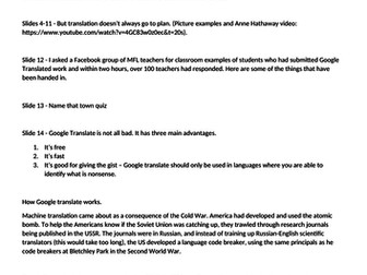 Google Translate assembly