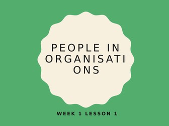 AS Business - People in organisations