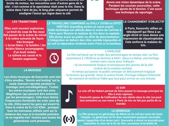 La Haine - les techniques utilisées dans le film - infographie