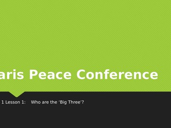 IGCSE History - Paris Peace Conference