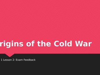 IGCSE History - Origins of the Cold War