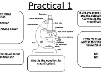 AQA Required practical place mats combined and triple