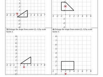 Differentiated Enlargement worksheets