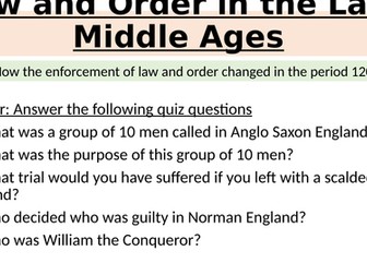 Edexcel Crime and Punishment Late Middle Ages