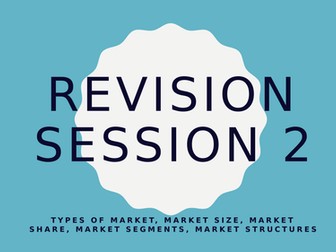 Eduqas AS Business C1 - revision of markets, size and share.