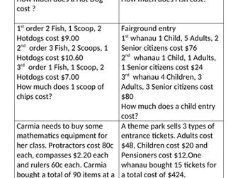 Simultaneous Equations Stack Revision