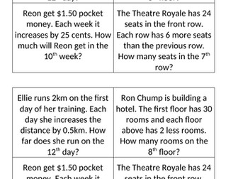Terms of an Arithmetic Sequences Adds Up Activity