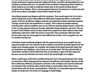 Multi-Ethnic Society Lesson PPT and Model Answer