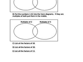 Multiples/factors/prime numbers