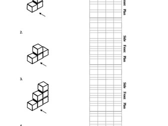 Plans and elevations worksheet (maths)