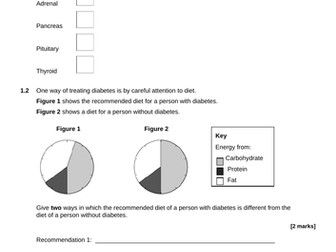 AQA biology - Trilogy - homeostasis and response - end of unit test