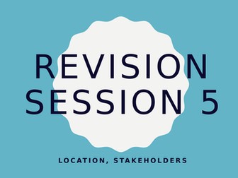 Eduqas AS Business Component 1 - Location and Stakeholders