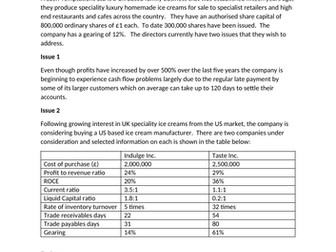 A / AS Level Accounting AQA 7127 Essay question practice 25 / 20 mark adaptable question