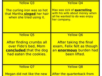 Reading activity Words in context/vocabulary treasure hunt Year 6