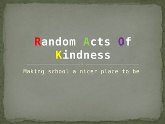 Form time - Random Acts of Kindness