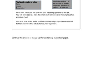 Silent Debate - perfect for revision!