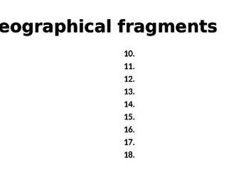 Geographical Fragments