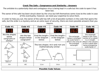 Crack The Safe - Congruence and Similarity