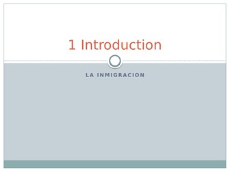 Chapter 1 La Inmigración A2 Spanish AQA