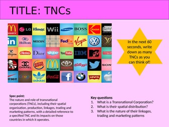 TNCs with McDonalds case study