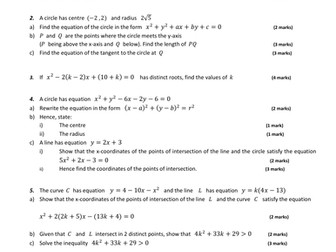 NEW AS Quadratics,Circles & Discriminant