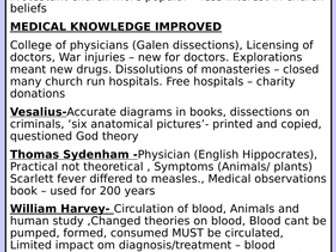 Renaissance Medicine Booklet