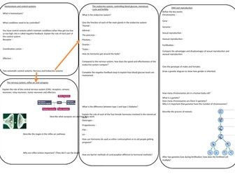 AQA trilogy Biology paper 2 revision