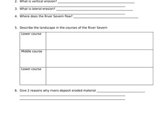 Edexcel B GCSE Geography 9-1 Topic 4 UK's Evolving River processes + pressures revision questions
