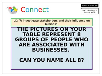 AQA GCSE Business - Stakeholders Lesson