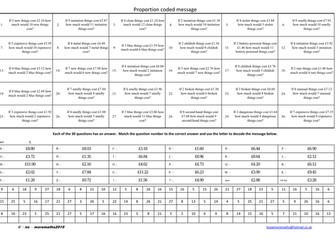 Proportion - Coded Message