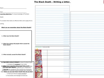 Writing a letter Black Death