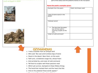 AQA power and conflict Ozymandias