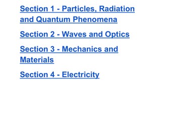 AQA A Level Physics (Year 1) - Quizlet Study Sets