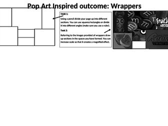 Pop art wrapper designs