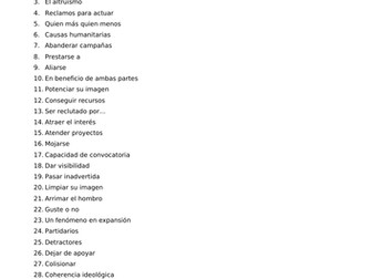 AQA La influencia de los ídolos REVISION FOR ORAL (year 2)