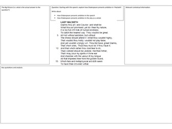 AQA English Literature - Macbeth - Exam Preparation